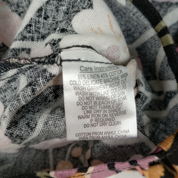 ModCloth x Princess Highway Floral Felines Button-Up Blouse Size 12 - Picture 8 of 10